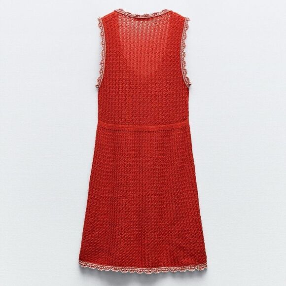 Zara pointelle knit mini dress - Picture 4 of 6